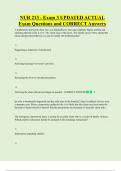 NUR 213 - Exam 3 UPDATED ACTUAL   Exam Questions and CORRECT Answers