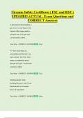 Firearm Safety Certificate &lpar; FSC and HSC &rpar;  UPDATED ACTUAL  Exam Questions and  CORRECT Answers 