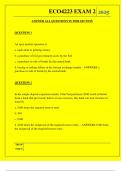  ECO4223 EXAM 2 QUESTIONS AND ANSWERS 2025