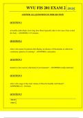 WVU FIS 201 EXAM 2 QUESTIONS AND ANSWERS 2025