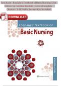 Test Bank Complete&lowbar; Rosdahl's Textbook of Basic Nursing Twelfth Edition&comma; &lpar;2021&rpar; Caroline Rosdahl&vert; 16 Units&vert; All Chapters 1 &ndash; 103&vert; New Questions&vert; Answers Keys