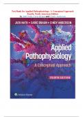 Test Bank for Applied Pathophysiology&colon; A Conceptual Approach Fourth&comma; North American Edition by Judi Nath&comma; Carie Braun and Cindy Anderson