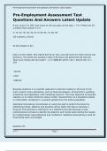 Pre-Employment Assessment Test Questions And Answers Latest Update