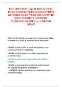 EDF 1005 FINAL EXAM 2025 ACTUAL EXAM COMPLETE EXAM QUESTIONS WITH DETAILED VERIFIED ANSWERS &lpar;100&percnt; CORRECT ANSWERS&rpar; &sol;ALREADY GRADED A&plus; &sol;&sol; BRAND NEW&excl;&excl;