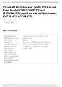 Virtual ATI RN Orientation &lpar;VATI&rpar;&colon; 2025&vert;Actual Exam Test&lpar;MULTIPLE CHOICES&rpar; and &lpar;RATIONALES&rpar; questions and verified answers &vert;GET IT 100&percnt; ACCURATE&excl;&excl;