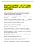 NURS5315 EXAM 1 LATEST 2024-2025 QUESTIONS WITH CORRECT ANSWERS 