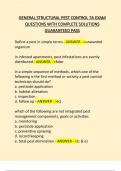 GENERAL STRUCTURAL PEST CONTROL 7A EXAM  QUESTIONS WITH COMPLETE SOLUTIONS  GUARANTEED PASS