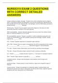 NURS5315 EXAM 2 QUESTIONS WITH CORRECT DETAILED ANSWERS 