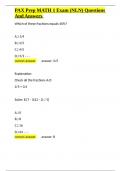 PAX Prep MATH 1 Exam &lpar;NLN&rpar; Questions And Answers&period;docx