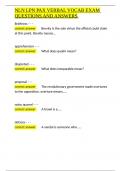 NLN LPN PAX VERBAL VOCAB EXAM QUESTIONS AND ANSWERS&period;docx