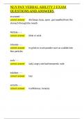 NLN PAX VERBAL ABILITY 2 EXAM QUESTIONS AND ANSWERS&period;docx