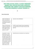 EMT FINAL ACTUAL EXAM &lpar;3 LATEST VERSIONS&rpar;  NEWEST 2024-2025 ACTUAL EXAM COMPLETE  QUESTIONS AND CORRECT DETAILED ANSWERS  &lpar;VERIFIED ANSWERS&rpar; ALREADY GRADED A&plus; 