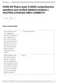 NURS 615 Pharm exam 3 &lpar;2025&rpar; comprehensive questions and verified detailed solutions &lpar; MULTIPLE CHOICES&rpar; &vert;100&percnt; CORRECT&excl;&excl;