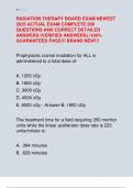 RADIATION THERAPY BOARD EXAM NEWEST  2025 ACTUAL EXAM COMPLETE 200  QUESTIONS AND CORRECT DETAILED  ANSWERS &lpar;VERIFIED ANSWERS&rpar; &vert;100&percnt;  GUARANTEED PASS&excl;&excl;&excl; BRAND NEW&excl;&excl;&excl;