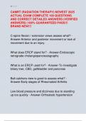 CAMRT &lpar;RADIATION THERAPY&rpar; NEWEST 2025  ACTUAL EXAM COMPLETE 100 QUESTIONS  AND CORRECT DETAILED ANSWERS &lpar;VERIFIED  ANSWERS&rpar; &vert;100&percnt; GUARANTEED PASS&excl;&excl;&excl;  BRAND NEW&excl;&excl;&excl;