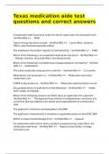 Texas medication aide test questions and correct answers&period;