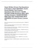 Guam Written Drivers Test Questions