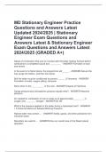MD Stationary Engineer Practice Questions and Answers Latest Updated 2024