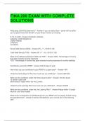  FINA 200 EXAM WITH COMPLETE SOLUTIONS 