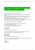 FINA 200 STUDY TEST QUESTIONS WITH CORRECT ANSWERS 