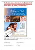 Test Bank For Maternal Child Nursing Care 7th Edition By Shannon E&period; Perry&comma; Marilyn J&period; Hockenberry&comma; Mary&vert;&vert;Answersheet&vert;Latest 2024&vert;&vert;Verified by expert