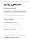 NPORS 25 Test Questions and Answers Complete 100&percnt;