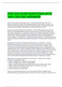 FINA 200 EXAM QUESTIONS WITH 100&percnt; SOLVED ANSWERS 