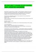 NU 545 UNIT 7 EXAM STUDY GUIDE - 100&percnt; VERIFIED ANSWERS 