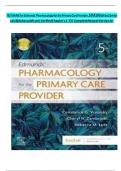TEST BANK FOR EDMUNDS PHARMACOLOGY FOR THE PRIMARY CARE PROVIDER 5TH EDITION BY CONSTANCE G VISOVSKY &vert; ALL CHAPTERS