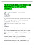 NU 578 PHARM EXAM QUESTIONS AND ANSWERS RATED 100&percnt; CORRECT  