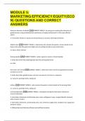 MODULE 5&colon;  MARKETING&sol;EFFICIENCY&sol;EQUITY&lpar;ECO  N&rpar; QUESTIONS AND CORRECT  ANSWERS 