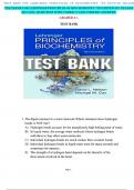 TEST BANK FOR LEHNINGER PRINCIPLES OF BIOCHEMISTRY 7TH EDITION BY NELSON 2025-2026&period; QUESTIONS WITH CORRECT AND VERIFIED ANSWERS&period; GRADED A&plus;&period;