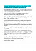 MULTIPLE SCLEROSIS CERTIFIED SPECIALIST EXAM QUESTIONS WITH COMPLETE SOLUTIONS