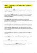 HIMT 2267 QUESTIONS AND CORRECT  ANSWERS 