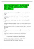 USA NU578 EXAM 3 QUESTIONS ANSWERED CORRECTLY AND GRADED A&plus; 