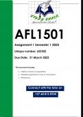 AFL1501 Assignment 1 &lpar;QUALITY ANSWERS&rpar; Semester 1 2025