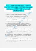 Penn Foster Pharmacology&colon; GI drugs LATEST UPDATED 2025&sol;2026 Questions and Answers 100&percnt; Solved correctly GRADED AT A&plus;