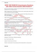 NURC 1001 EXAM &num;3 Comprehensive Questions with 100&percnt; Correct Answers 2025 Graded A&plus;