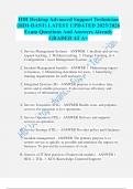 HDI Desktop Advanced Support Technician &lpar;HDI-DAST&rpar; LATEST UPDATED 2025&sol;2026 Exam Questions And Answers Already GRADED AT A&plus;