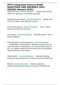 MTTC Integrated Science EXM QUESTIONS & ANSWERS 100- SOLVED &lpar;Newest 2025&rpar;&period;