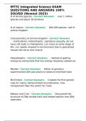 MTTC Integrated Science EXAM QUESTIONS & ANSWERS 100- SOLVED &lpar;Newest 2025&rpar;