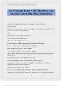 1st Trimester Exam NYPD Questions And Answers &vert;Latest 2025 &vert; Guaranteed Pass&period;