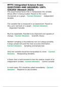 MTTC Integrated Science Exam QUESTIONS AND ANSWERS 100- SOLVED &lpar;Newest 2025&rpar;&period;