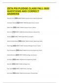 ZETA PSI PLEDGE CLASS FALL 2022  QUESTIONS AND CORRECT  ANSWERS 