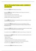 ZETA PSI QUESTIONS AND CORRECT  ANSWERS 