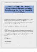 EDAPT&colon; Nursing Care&colon; Complex Intracranial and Neurologic Alterations&period; Exam Questions And Answers &vert;Latest 2025 &vert; Guaranteed Pass&period;