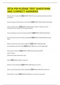 ZETA PSI PLEDGE TEST QUESTIONS  AND CORRECT ANSWERS 