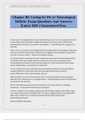 Chapter 40&colon; Caring for Pts w&sol; Neurological Deficits&period; Exam Questions And Answers &vert;Latest 2025 &vert; Guaranteed Pass&period;
