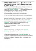 CWRU BIOL 214 Exam 1 Questions and Verified Answers&comma; 100- Guarantee Pass &lpar;Latest 2025&rpar;