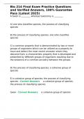 Bio 214 Final Exam Practice Questions and Verified Answers&comma; 100- Guarantee Pass &lpar;Latest 2025&rpar;